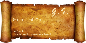 Guth Irén névjegykártya